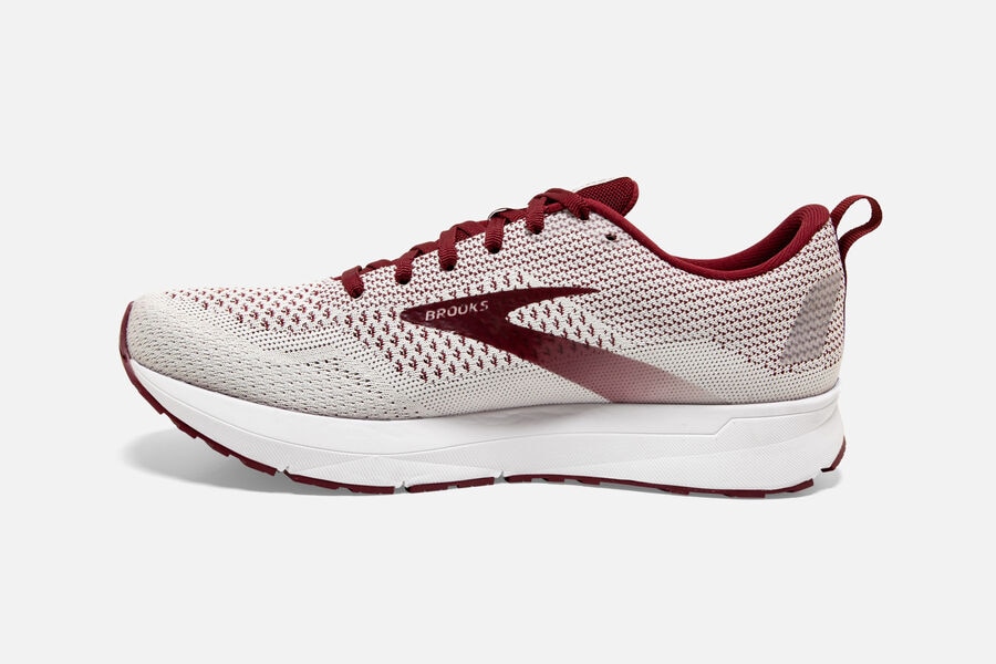 Revel 4 Road Brooks Running Shoes NZ Womens - White/Burgundy - MLQCTW-469